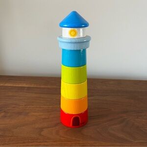 HABA Lighthouse Wooden Rainbow Stacker